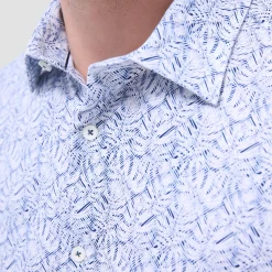 Miles Leaf Print OoohCotton Short-Sleeve Shirt