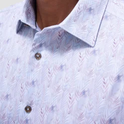Miles Leaf Print OoohCotton Short-Sleeve Shirt