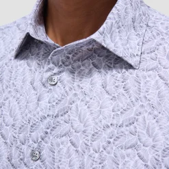 Miles Leaf Print OoohCotton Short-Sleeve Shirt