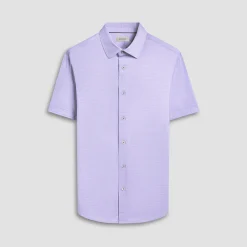 Miles Mini Check OoohCotton Short-Sleeve Shirt