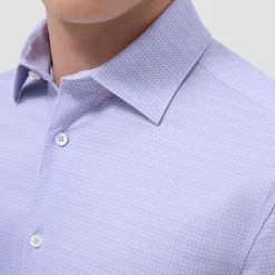 Miles Mini Check OoohCotton Short-Sleeve Shirt