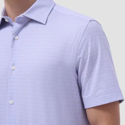 Miles Mini Check OoohCotton Short-Sleeve Shirt