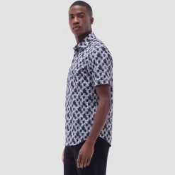 Miles Palm Tree OoohCotton Short-Sleeve Shirt