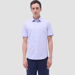 Miles Plaid Print OoohCotton Short-Sleeve Shirt