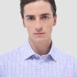 Miles Plaid Print OoohCotton Short-Sleeve Shirt