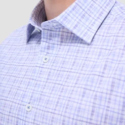 Miles Plaid Print OoohCotton Short-Sleeve Shirt