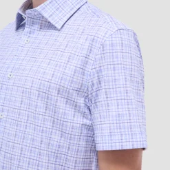 Miles Plaid Print OoohCotton Short-Sleeve Shirt
