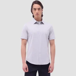 Miles Solid OoohCotton Short Sleeve Shirt