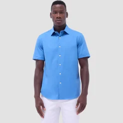 Miles Solid OoohCotton Short Sleeve Shirt