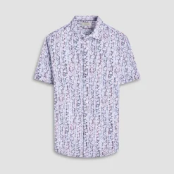 Miles Striped Floral OoohCotton Short-Sleeve Shirt