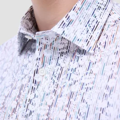 Miles Striped Floral OoohCotton Short-Sleeve Shirt