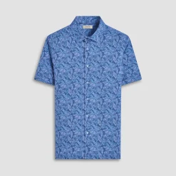 Milo Leaf Print OoohCotton Short-Sleeve Shirt