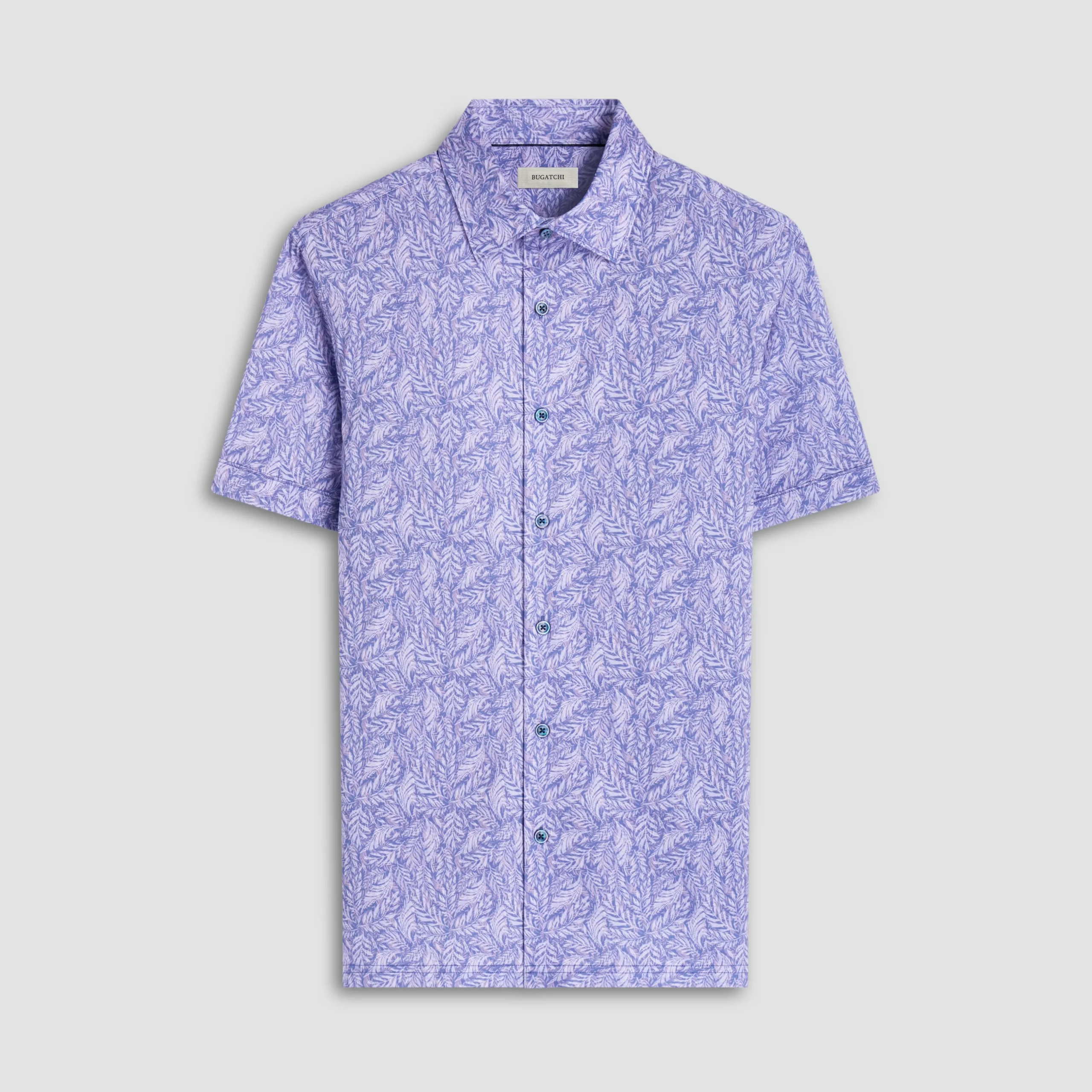 Milo Leaf Print OoohCotton Short-Sleeve Shirt