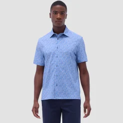 Milo Leaf Print OoohCotton Short-Sleeve Shirt