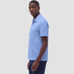 Milo Leaf Print OoohCotton Short-Sleeve Shirt