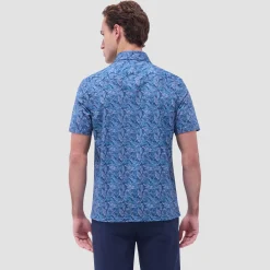 Milo Leaf Print OoohCotton Short-Sleeve Shirt