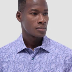 Milo Leaf Print OoohCotton Short-Sleeve Shirt