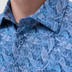 Milo Leaf Print OoohCotton Short-Sleeve Shirt