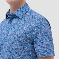 Milo Leaf Print OoohCotton Short-Sleeve Shirt