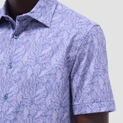 Milo Leaf Print OoohCotton Short-Sleeve Shirt