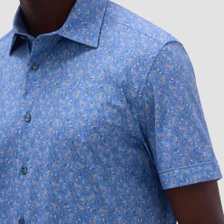 Milo Leaf Print OoohCotton Short-Sleeve Shirt