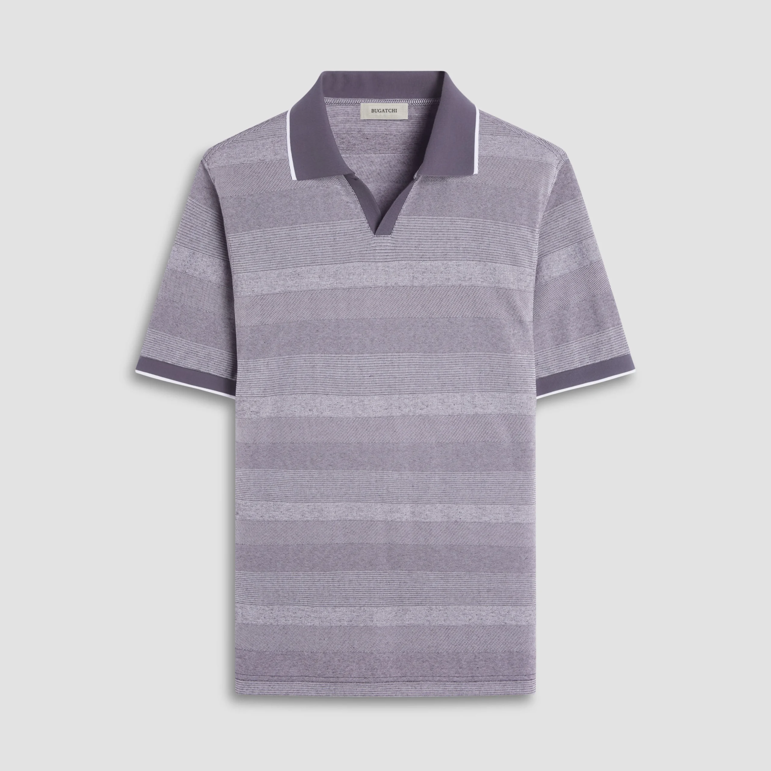 Mixed Media Johnny Collar Polo Shirt