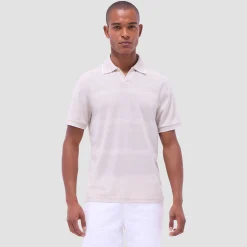 Mixed Media Johnny Collar Polo Shirt