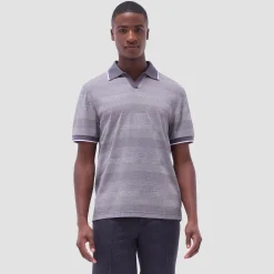 Mixed Media Johnny Collar Polo Shirt