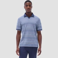 Mixed Media Johnny Collar Polo Shirt