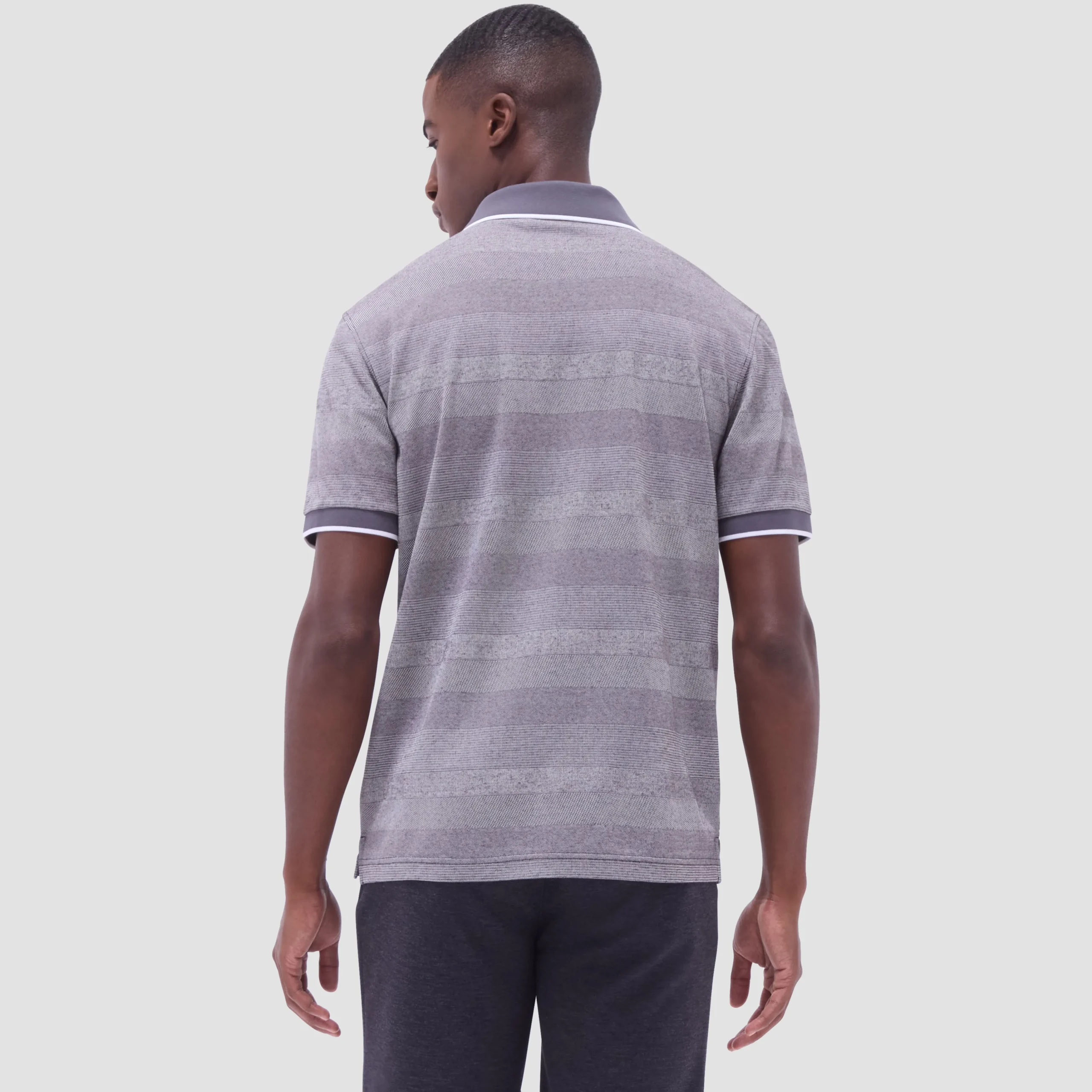Mixed Media Johnny Collar Polo Shirt