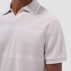 Mixed Media Johnny Collar Polo Shirt