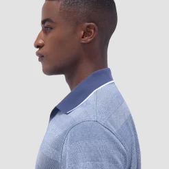 Mixed Media Johnny Collar Polo Shirt