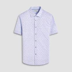 Myron Double-Sided Floral & Feather OoohCotton Short- Sleeve Shirt