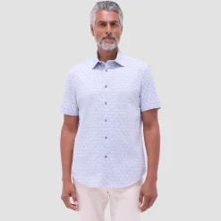 Myron Double-Sided Floral & Feather OoohCotton Short- Sleeve Shirt