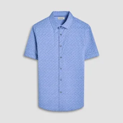 Myron Double-Sided Geometric & Solid OoohCotton Short-Sleeve Shirt