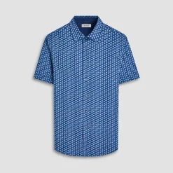 Myron Double-Sided Geometric & Solid OoohCotton Short-Sleeve Shirt