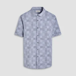 Myron Double-Sided Geometric & Chevron OoohCotton Short-Sleeve Shirt