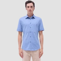 Myron Double-Sided Geometric & Solid OoohCotton Short-Sleeve Shirt