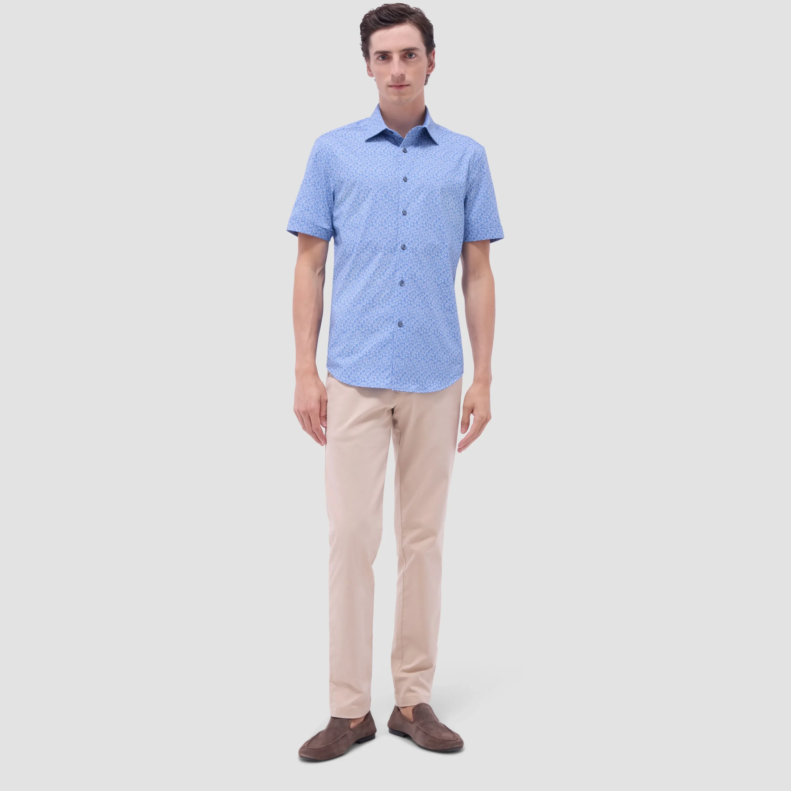 Myron Double-Sided Geometric & Solid OoohCotton Short-Sleeve Shirt