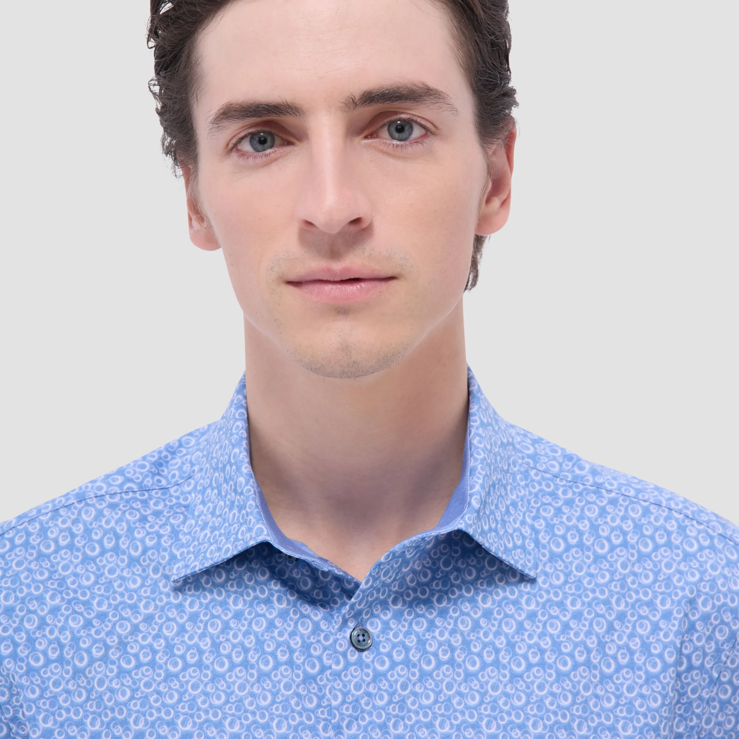 Myron Double-Sided Geometric & Solid OoohCotton Short-Sleeve Shirt