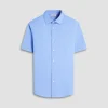 Myron Double-Sided Herringbone & Solid OoohCotton Short-Sleeve Shirt