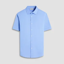 Myron Double-Sided Herringbone & Solid OoohCotton Short-Sleeve Shirt