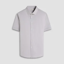 Myron Double-Sided Herringbone & Solid OoohCotton Short-Sleeve Shirt