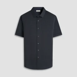 Myron Double-Sided Herringbone & Solid OoohCotton Short-Sleeve Shirt