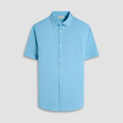 Myron Double-Sided Herringbone & Solid OoohCotton Short-Sleeve Shirt