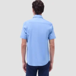 Myron Double-Sided Herringbone & Solid OoohCotton Short-Sleeve Shirt