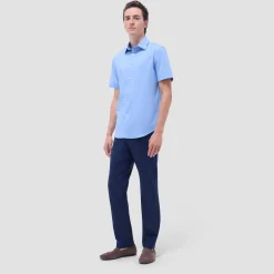 Myron Double-Sided Herringbone & Solid OoohCotton Short-Sleeve Shirt