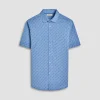 Myron Double-Sided Medallion & Solid OoohCotton Short-Sleeve Shirt