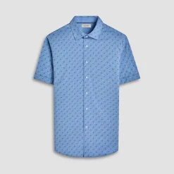 Myron Double-Sided Medallion & Solid OoohCotton Short-Sleeve Shirt