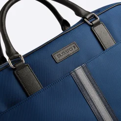 Nylon Briefcase with Leather Trim